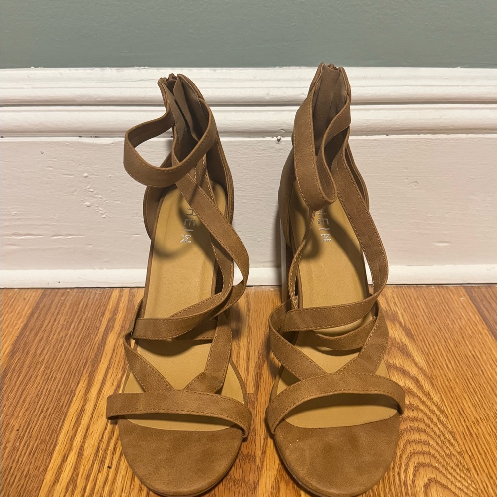 SHEIN Brown Strappy Heels